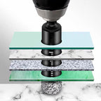 Arenzza hex shank drill bits for marble, tile, and stone shown in a close-up image, ideal for drilling in tough materials.