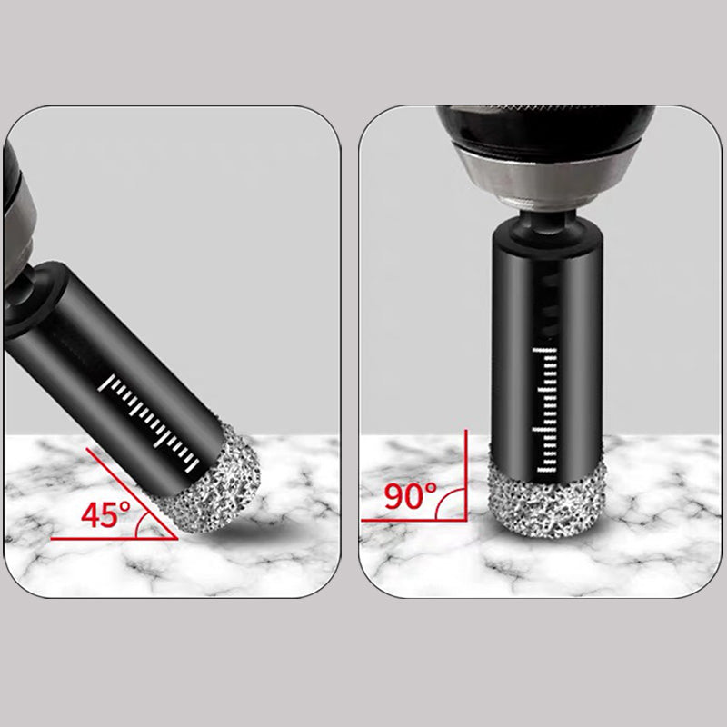 Arenzza hex shank drill bits designed for cutting marble, tile, and stone, shown in a close-up image for versatile drilling use.