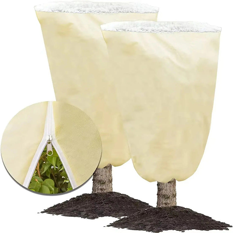 Arenzza plant freeze protection cover with drawstring, thickened material, designed to shield plants from cold weather.