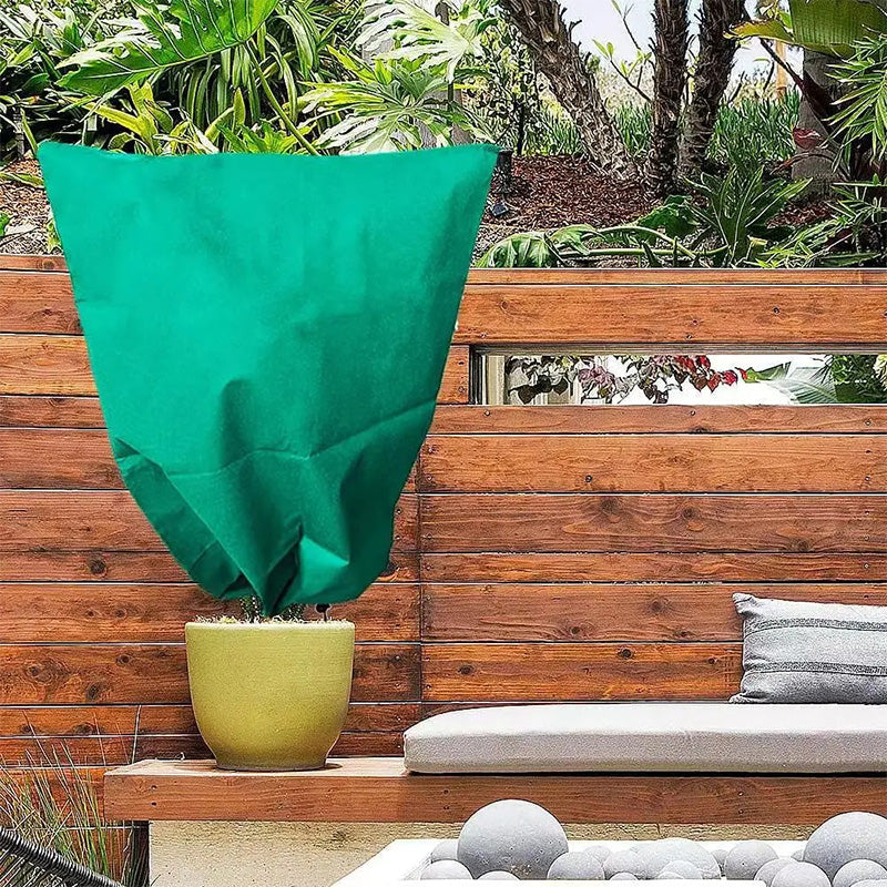 Aarenza plant thickened drawstring bag freeze protection cover for outdoor plants, designed to shield against cold weather.