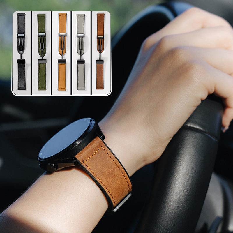 Arenzza Universal Fashion Smart Watch Band with magnetic buckle, black silicone strap, adjustable fit, stylish design for smartwatches.