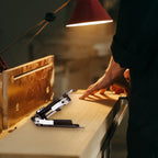 Arenzza multifunctional graffiti tool for woodworking, shown with various attachments on a wooden surface.