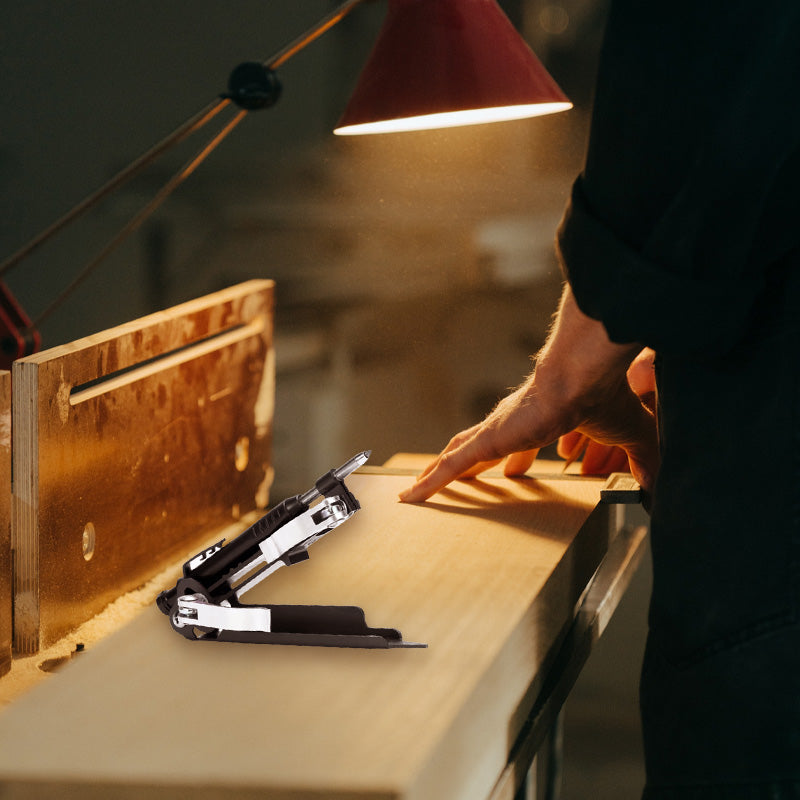 Arenzza multifunctional graffiti tool for woodworking, shown with various attachments on a wooden surface.