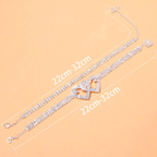 Arenzza Heart X Heart ankle bracelet with delicate chain and heart charms, perfect for stylish summer accessories.