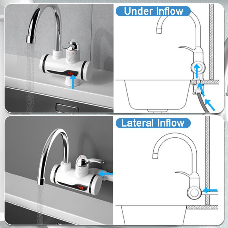 Arenzza instant electric water heater faucet with sleek design and control panel, ideal for quick hot water at the sink.
