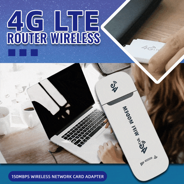 Arenzza 4G LTE Wi-Fi router and wireless USB adapter for mobile broadband, supporting 150Mbps network speeds.