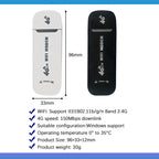 Arenzza 4G LTE wireless USB router and network card adapter with 150Mbps speed, designed for mobile broadband connectivity.