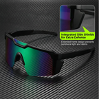 Arenzza UV400 sport sunglasses for men and women with black frames and polarized lenses, designed for outdoor activities.