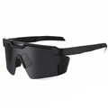 Arenzza UV400 sports sunglasses for men and women with black frames and polarized lenses, suitable for outdoor activities.