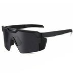 Arenzza UV400 sports sunglasses for men and women with black frames and polarized lenses, suitable for outdoor activities.