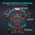 A men's vintage tribal art short sleeve tee by Arenzza featuring bold tribal patterns on a casual fabric background.