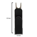 A black no buckle elastic belt from Arenzza, suitable for men and women, shown laid flat on a white background.