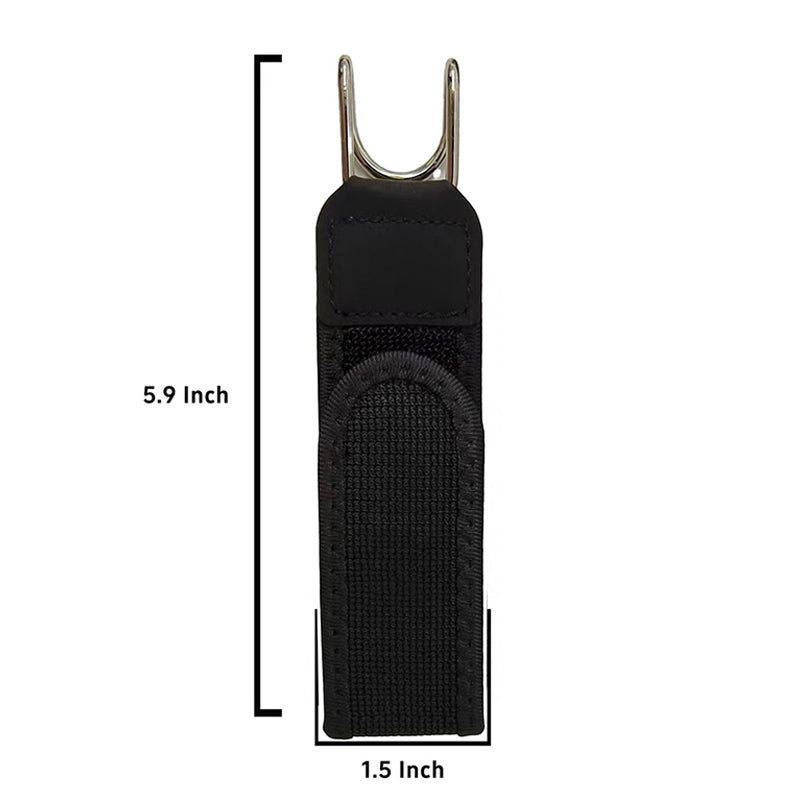 A black no buckle elastic belt from Arenzza, suitable for men and women, shown laid flat on a white background.