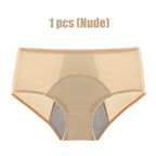 A pair of Arenzza women's high waist leak-proof panties designed for menstruation, featuring comfortable fit and waterproof protection.