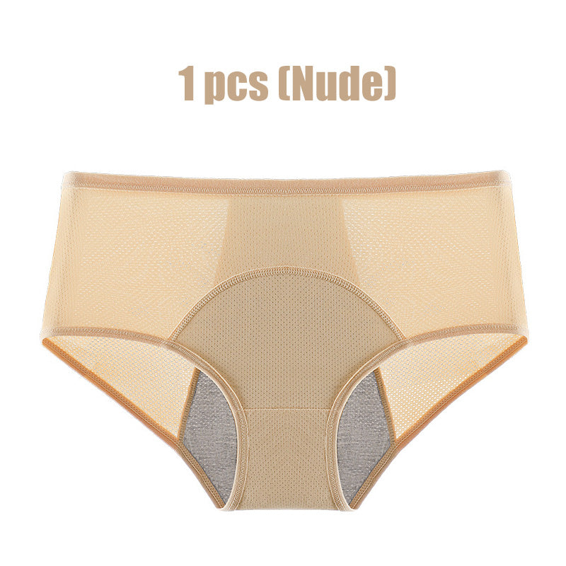 A pair of Arenzza women's high waist leak-proof panties designed for menstruation, featuring comfortable fit and waterproof protection.