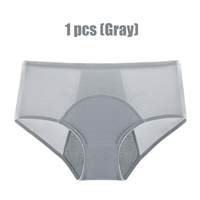 A pair of Arenzza women's high waist leak-proof panties designed for menstruation, featuring a comfortable fit and discreet coverage.