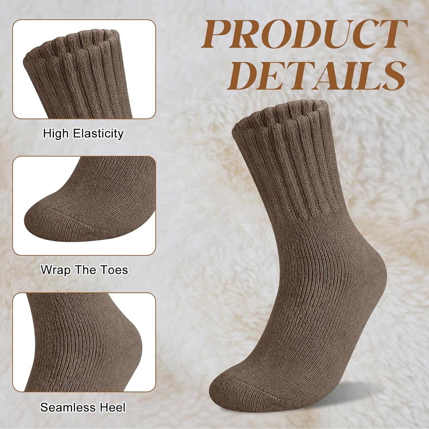 Five pairs of Arenzza women's solid mid-calf socks in various colors, showcasing comfortable, everyday clothing and accessories.