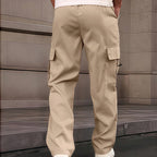 Men's Arenzza multi-pocket cargo pants with straight legs, featuring multiple functional pockets and durable fabric.