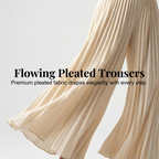 A cream-colored V-neck pleated wide-leg jumpsuit by Arenzza, featuring elegant design and comfortable fit for various occasions.