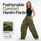 A pair of Arenzza voluminous pleated lantern trousers with wide-leg design, flowing fabric, perfect for summer or formal wear.