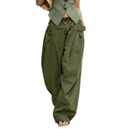 A pair of Arenzza voluminous pleated lantern trousers with wide-leg design, flowing fabric, perfect for summer or formal occasions.