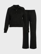 Arenzza women's two-piece casual sweatsuit set featuring a relaxed sweatshirt and matching pants, stylish and comfortable clothing.