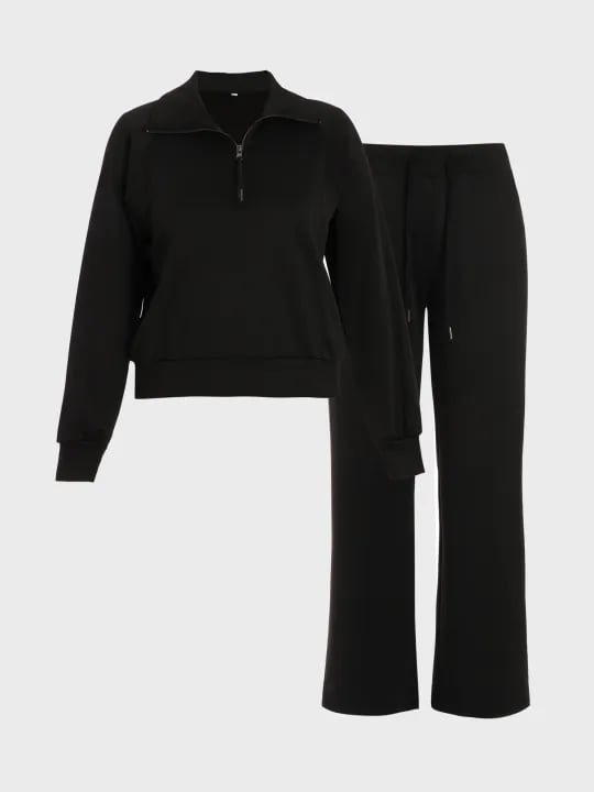 Arenzza women's two-piece casual sweatsuit set featuring a relaxed sweatshirt and matching pants, stylish and comfortable clothing.