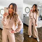Aarenza women's 2-piece casual sweatsuit set with hoodie and joggers, comfortable athletic clothing, on a model.