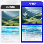 A pair of Arenzza anti-blue light safety glasses with clear lenses and black frames, designed for eye protection during screen use.