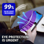 Arenzza anti-blue light safety glasses with clear lenses and black frames, designed for eye protection from digital screens.