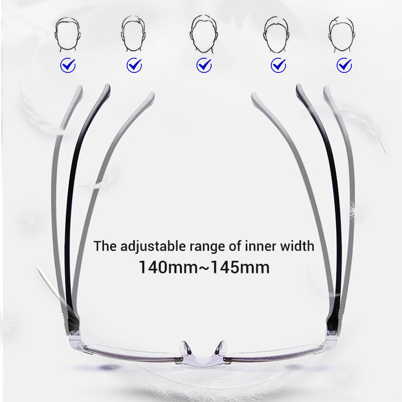 Arenzza anti-blue light safety glasses with clear lenses and black frames, designed for eye protection during screen use.