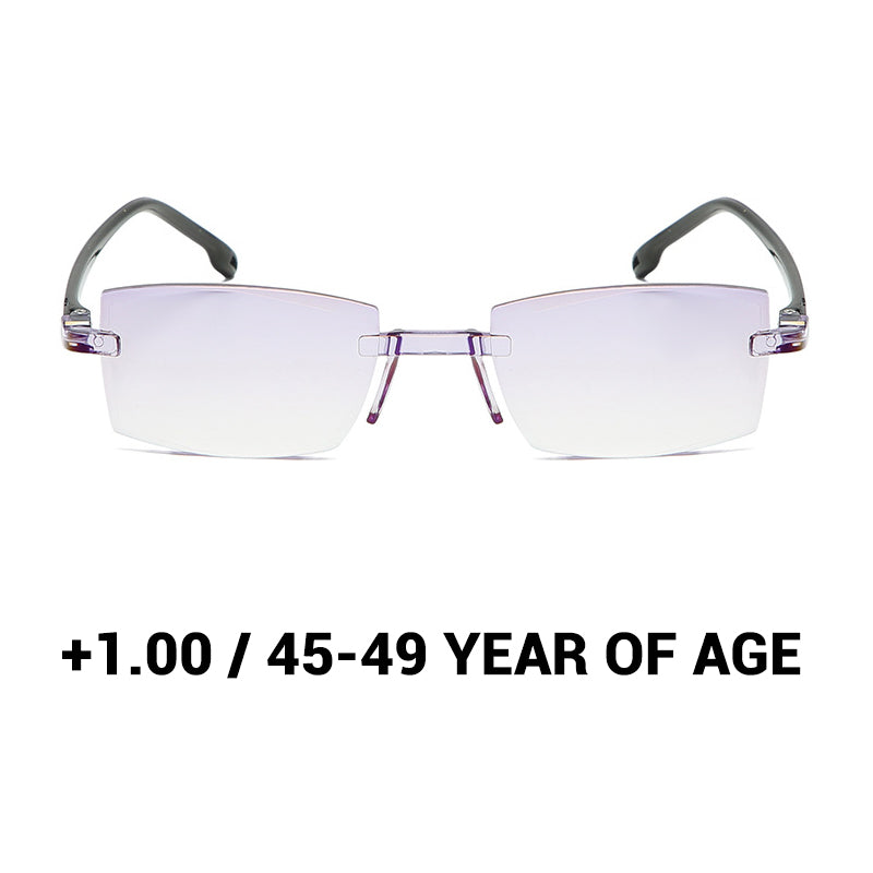 A pair of Arenzza anti-blue light safety glasses with clear lenses and black frames, designed to protect eyes from blue light.