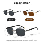 A pair of Arenzza men's frameless polarized sunglasses with high-definition lenses, stylish design, and reflective black frames.