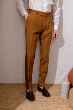 Men's solid color straight casual trousers by Arenzza, featuring a comfortable fit and classic design in neutral fabric.