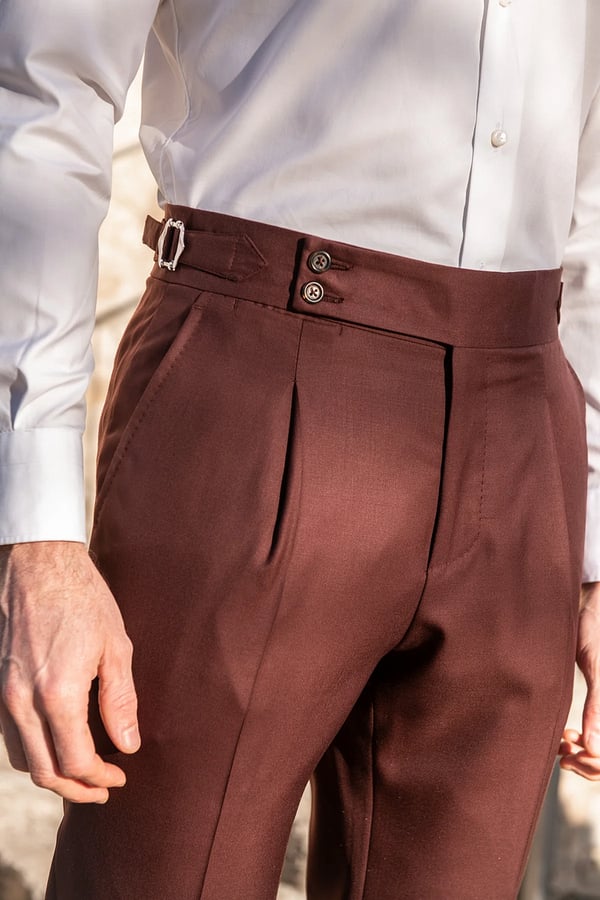 Men's solid color straight casual trousers from Arenzza, shown in a relaxed fit with a clean, classic design.
