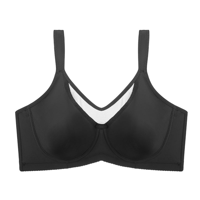 Aarenza women's plus size sheer full coverage bra, elegant design, in soft fabric, featuring adjustable straps and supportive fit.