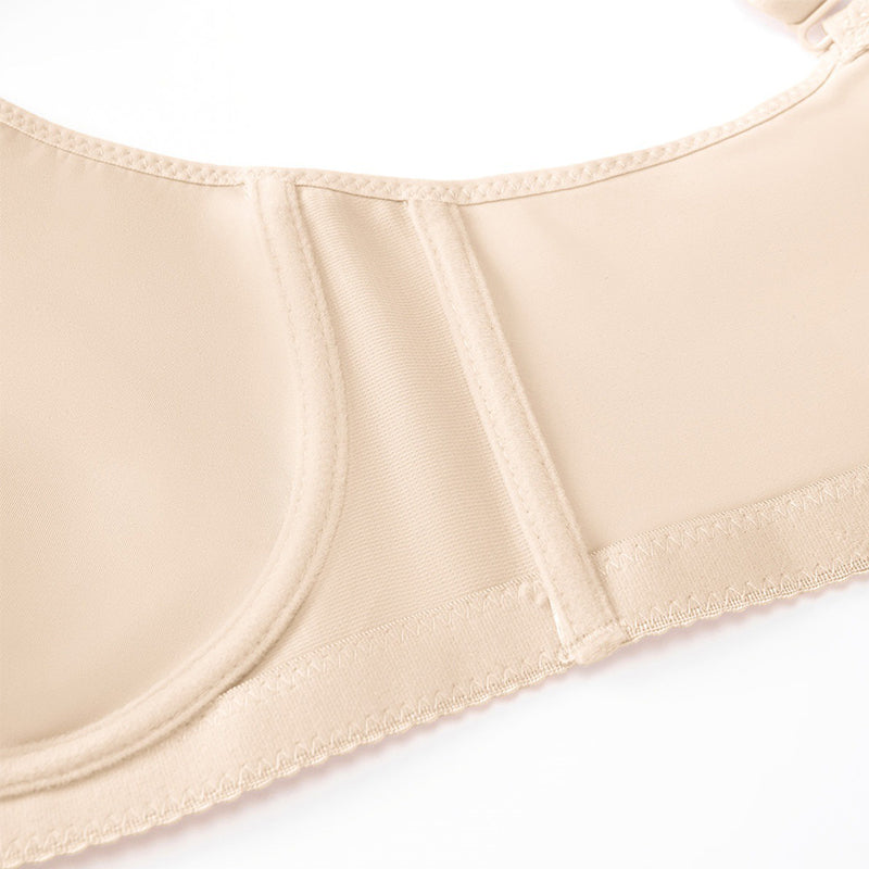 Arenzza women's elegant sheer full coverage plus size bra with floral lace details, designed for comfort and support.