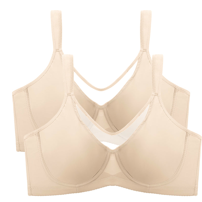 Aarenza women's elegant sheer plus size bra with full coverage, featuring delicate lace and supportive straps.