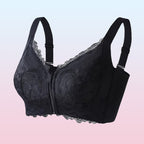 A women's Arenzza lace posture support bra with front closure, designed for comfort and support, featuring delicate lace details.