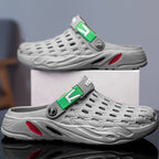 A men's lightweight slip-on clog from Arenzza, casual design with a smooth upper and comfortable sole.