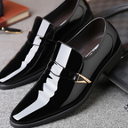 Men's Arenzza classic business dress shoes in black leather with sleek, polished finish and lace-up design.