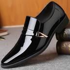 Men's Arenzza classic business dress shoes in black leather, featuring sleek design and polished finish.