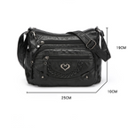 A women's Arenzza soft PU leather crossbody bag with multiple pockets, in a stylish design suitable for everyday use.