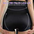 A beige high-waist tummy control seamless shapewear by Arenzza, designed to shape the waist and smooth the silhouette.