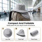 Arenzza breathable fisherman hat with a detachable face mask, lightweight outdoor clothing and accessories for sun protection.