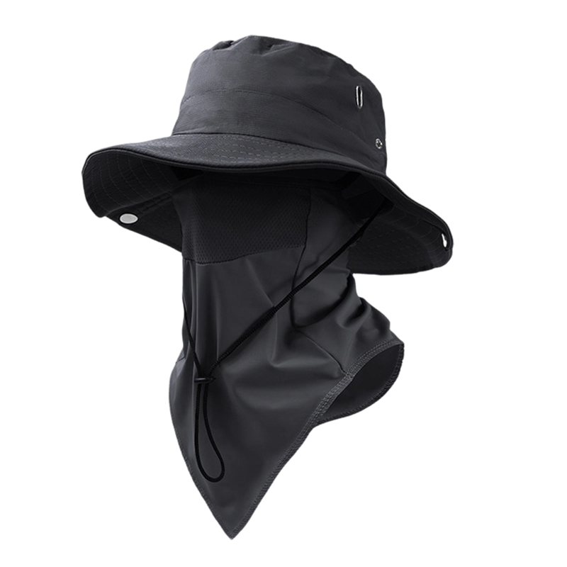 Aarenza breathable fisherman hat with detachable face mask, lightweight sun protection accessory for outdoor wear.