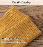 A pair of warm Arenzza thigh high socks with long stocking design, shown laid flat for clothing and accessories display.