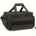 A 14-inch heavy-duty canvas tool bag by Arenzza with sturdy handles, open to show spacious interior for tools and accessories.
