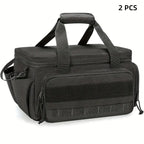 Arenzza 14-inch heavy-duty canvas tool bag with multiple pockets and sturdy handles for carrying tools and accessories.
