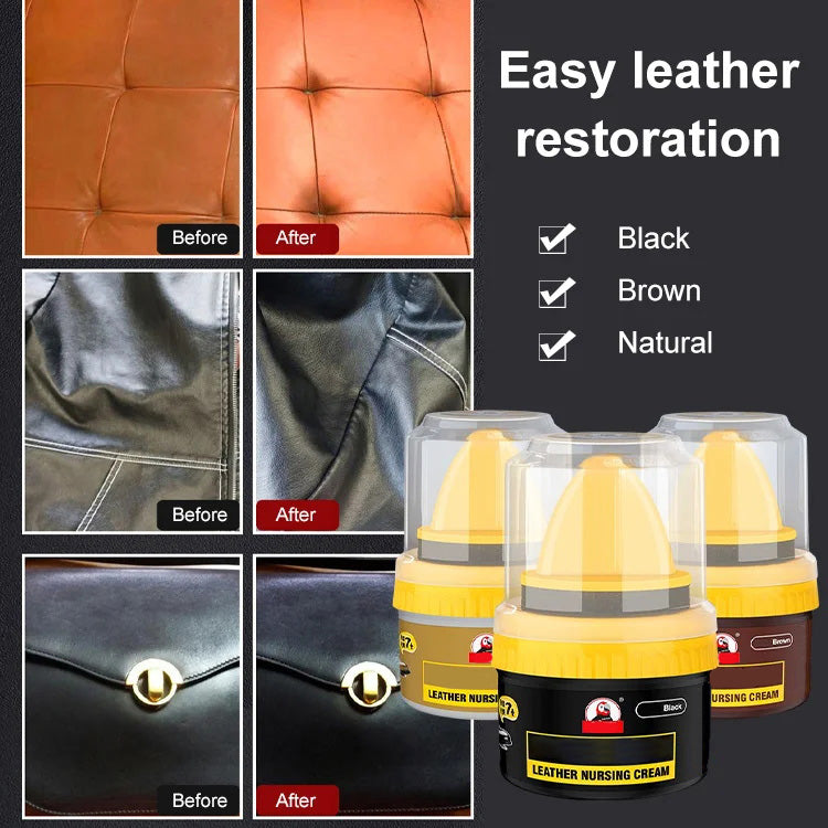 Arenzza leather repair cream liquid shoe polish in a small container, designed for restoring and maintaining leather footwear.